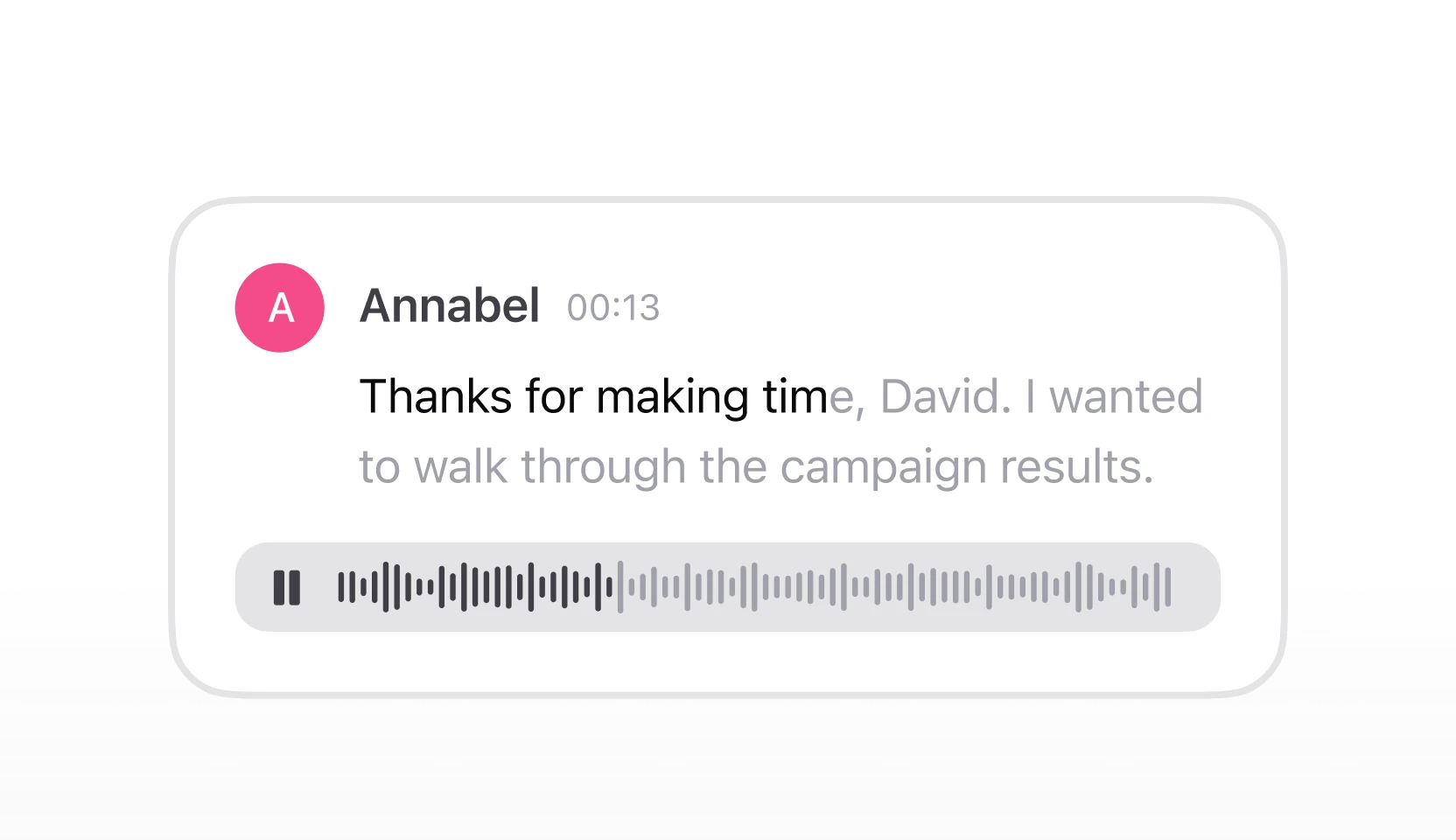 Transcription interface